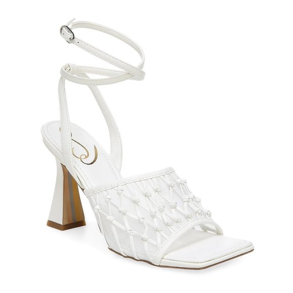 NEW Sam Edelman Size US 8 Women's Candice Ankle-Strap Sandals - Bright White - Picture 1 of 5